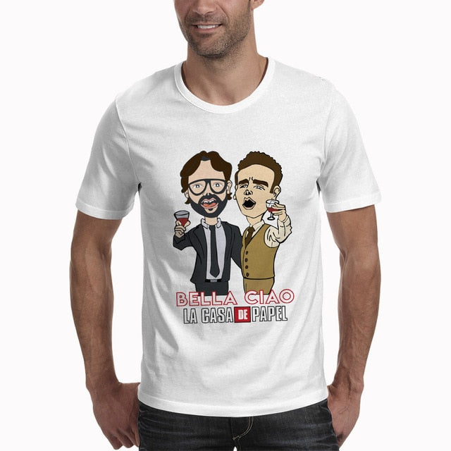 T shirt men Funny Design La Casa De Papel T Shirt Money Heist Tees TV Series Tshirts Men Short Sleeve House of Paper T-Shirt