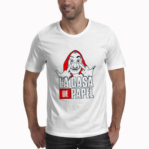 T shirt men Funny Design La Casa De Papel T Shirt Money Heist Tees TV Series Tshirts Men Short Sleeve House of Paper T-Shirt