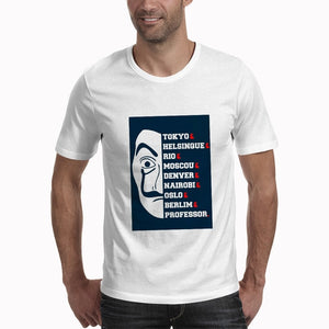 T shirt men Funny Design La Casa De Papel T Shirt Money Heist Tees TV Series Tshirts Men Short Sleeve House of Paper T-Shirt